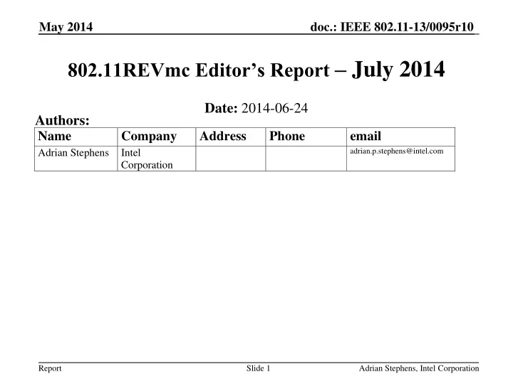 802 11revmc editor s report july 2014