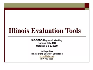 Illinois Evaluation Tools