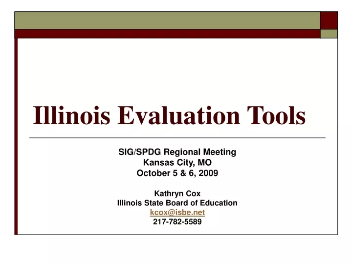 illinois evaluation tools