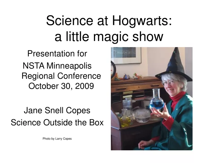 science at hogwarts a little magic show