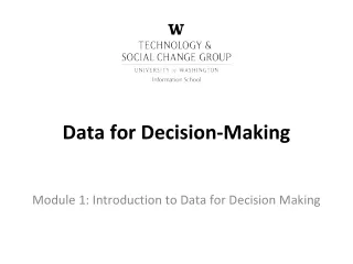 Data for Decision-Making