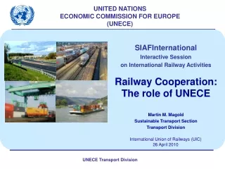UNITED NATIONS  ECONOMIC COMMISSION FOR EUROPE (UNECE)
