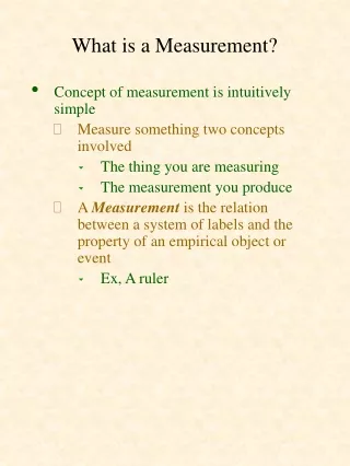 What is a Measurement?