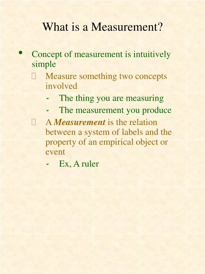 what is a measurement