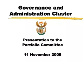 Governance and Administration Cluster