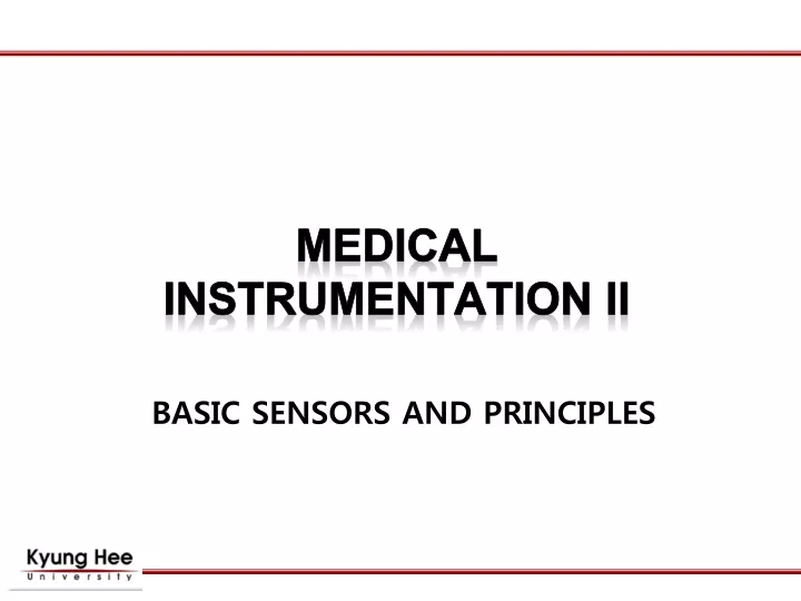 medical instrumentation ii