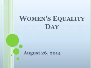Women’s Equality Day