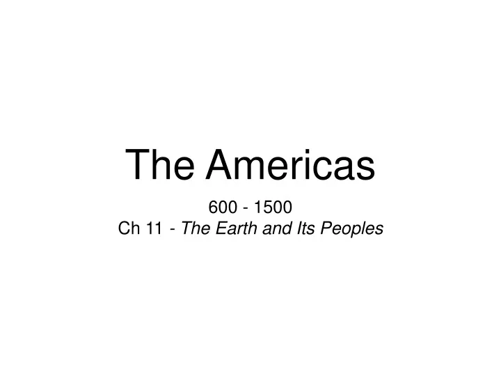 the americas