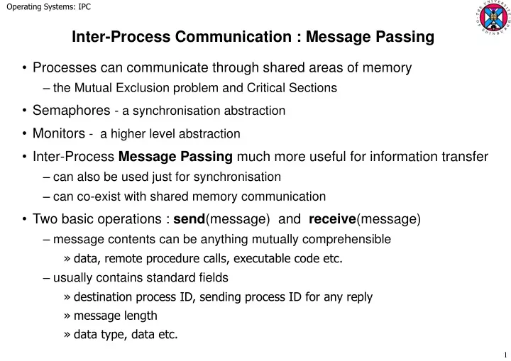 inter process communication message passing