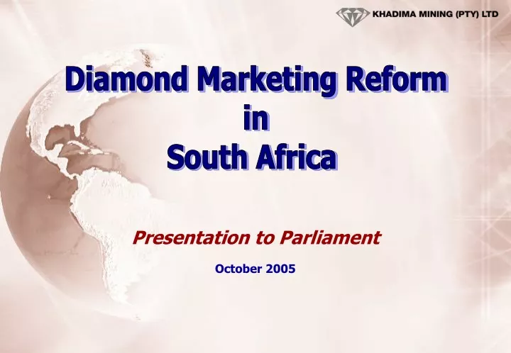presentation to parliament