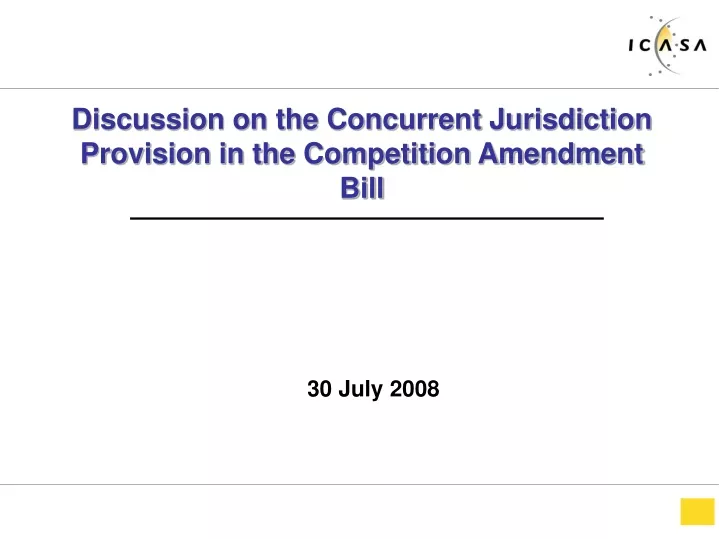 discussion on the concurrent jurisdiction