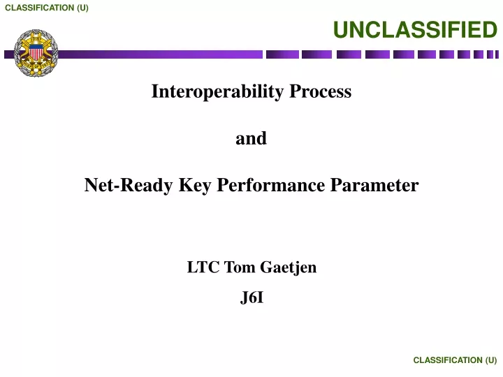 interoperability process and net ready key performance parameter