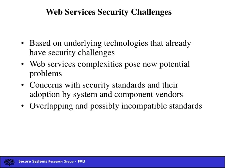 web services security challenges