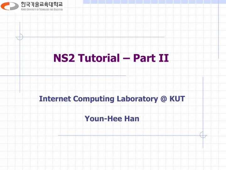 ns2 tutorial part ii