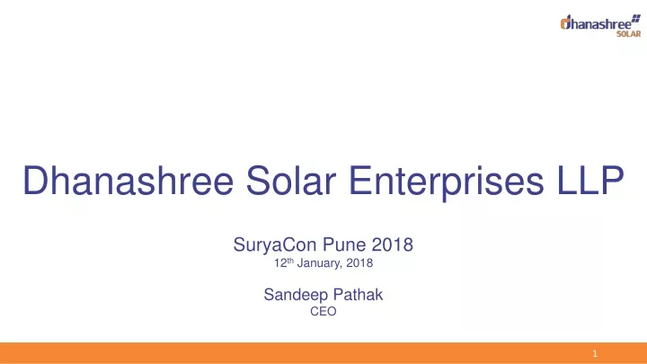 dhanashree solar enterprises llp