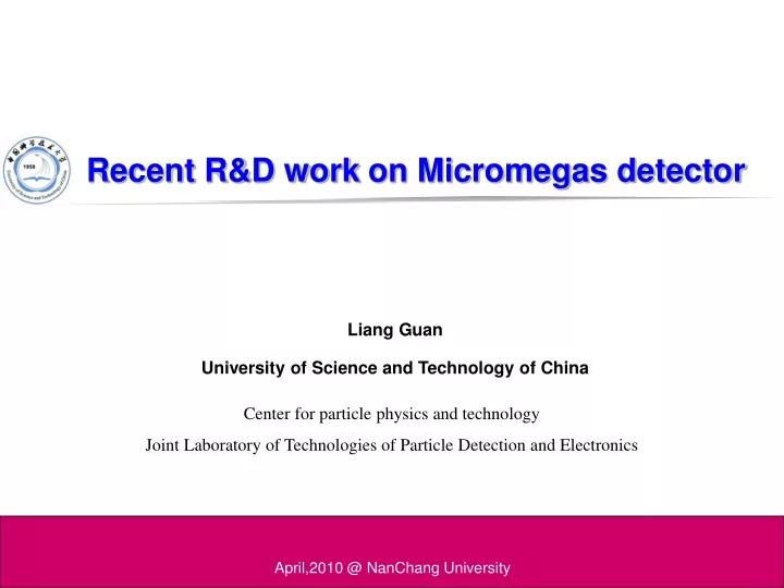 recent r d work on micromegas detector