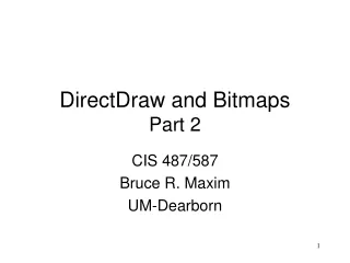 DirectDraw and Bitmaps Part 2