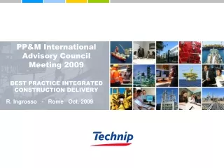 PP&amp;M International Advisory Council Meeting 2009 BEST PRACTICE INTEGRATED CONSTRUCTION DELIVERY