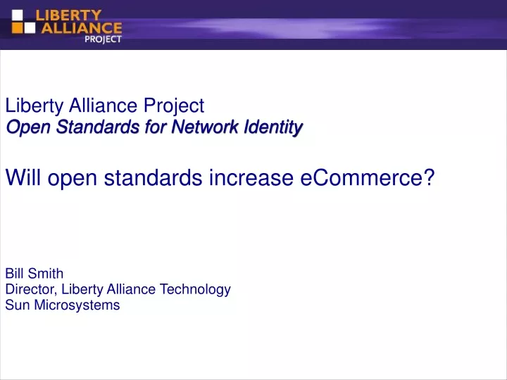 liberty alliance project open standards