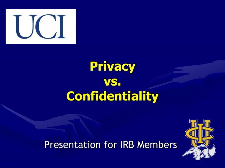 privacy vs confidentiality