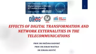 EFFECTS OF DIGITAL TRANSFORMATION AND NETWORK EXTERNALITIES IN THE  TELECOMMUNICATIONS