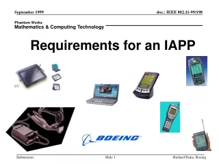Requirements for an IAPP