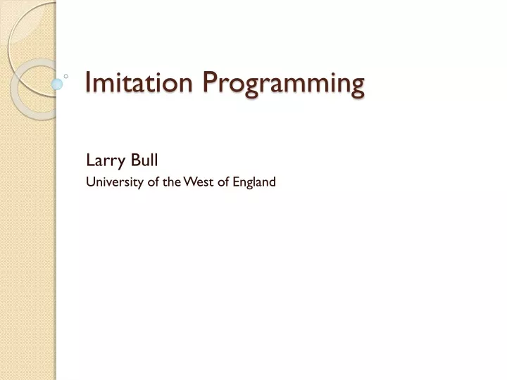 imitation programming