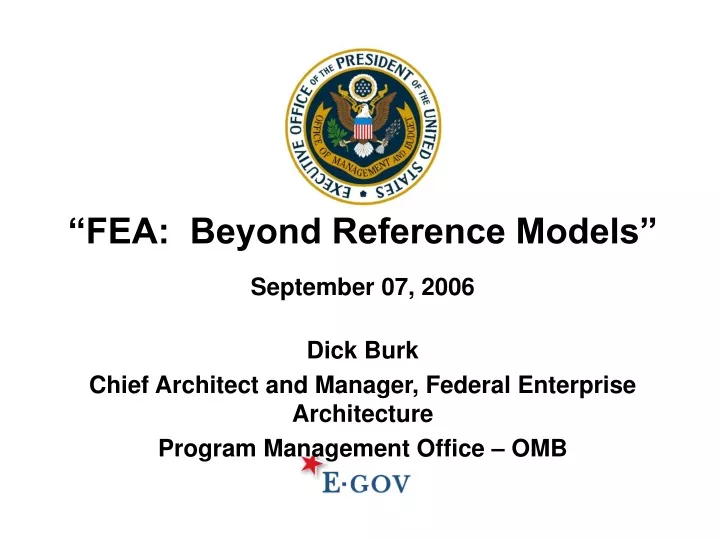 fea beyond reference models september 07 2006