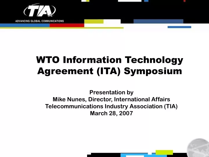 wto information technology agreement ita symposium