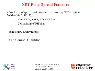 XRT Point Spread Function