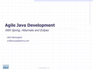 Agile Java Development With Spring, Hibernate and Eclipse