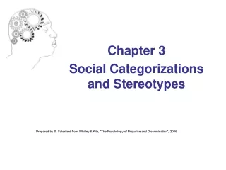 Chapter 3  Social Categorizations and Stereotypes