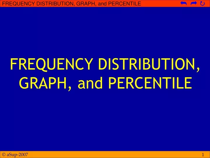frequency distribution graph and percentile