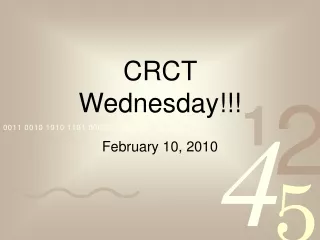 crct wednesday