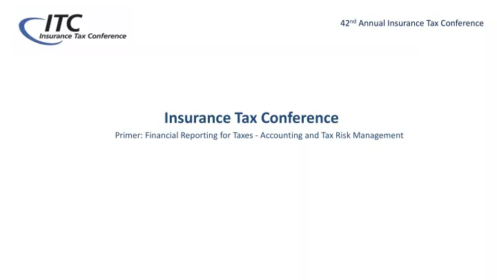 insurance tax conference
