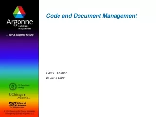 Code and Document Management