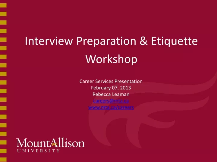 interview preparation etiquette worksho p