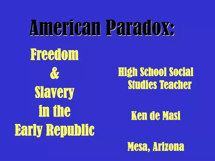 american paradox