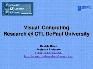 Visual  Computing  Research @ CTI, DePaul University