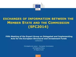exchanges of information between the Member State and the Commission (SFC2014)