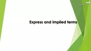Express and implied terms