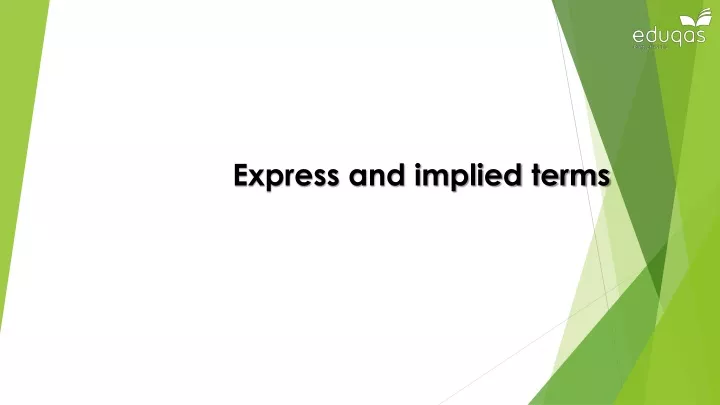 express and implied terms