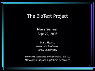 The BioText Project