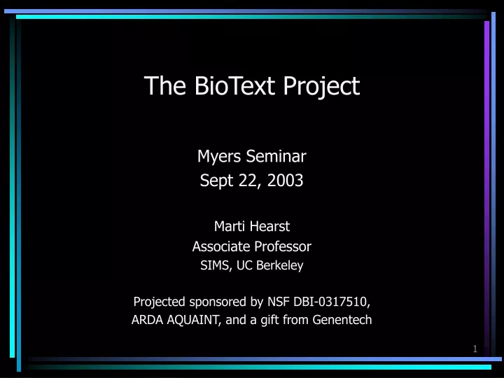 the biotext project