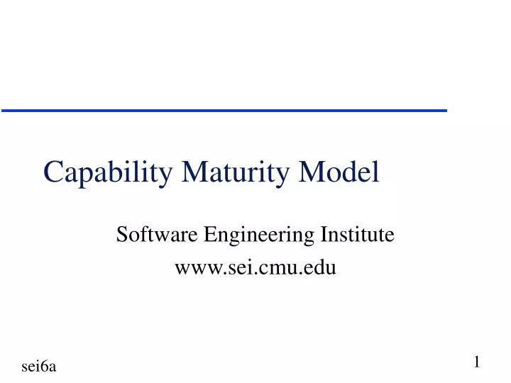 capability maturity model