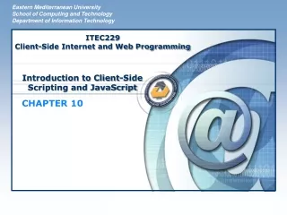 Introduction to Client-Side Scripting and JavaScript