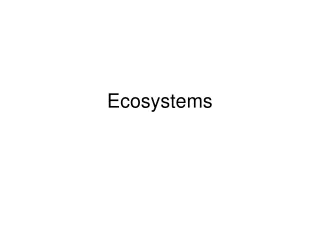 Ecosystems