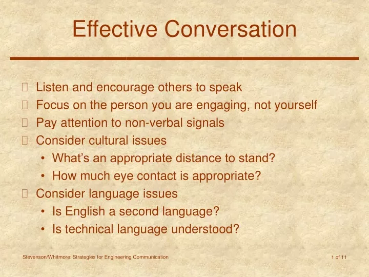 effective conversation