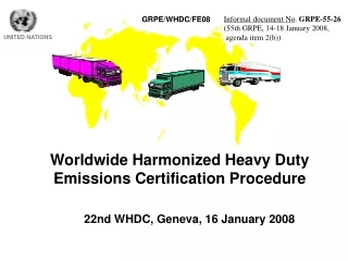 Worldwide Harmonized Heavy Duty Emissions Certification Procedure