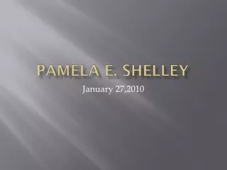 Pamela e. Shelley